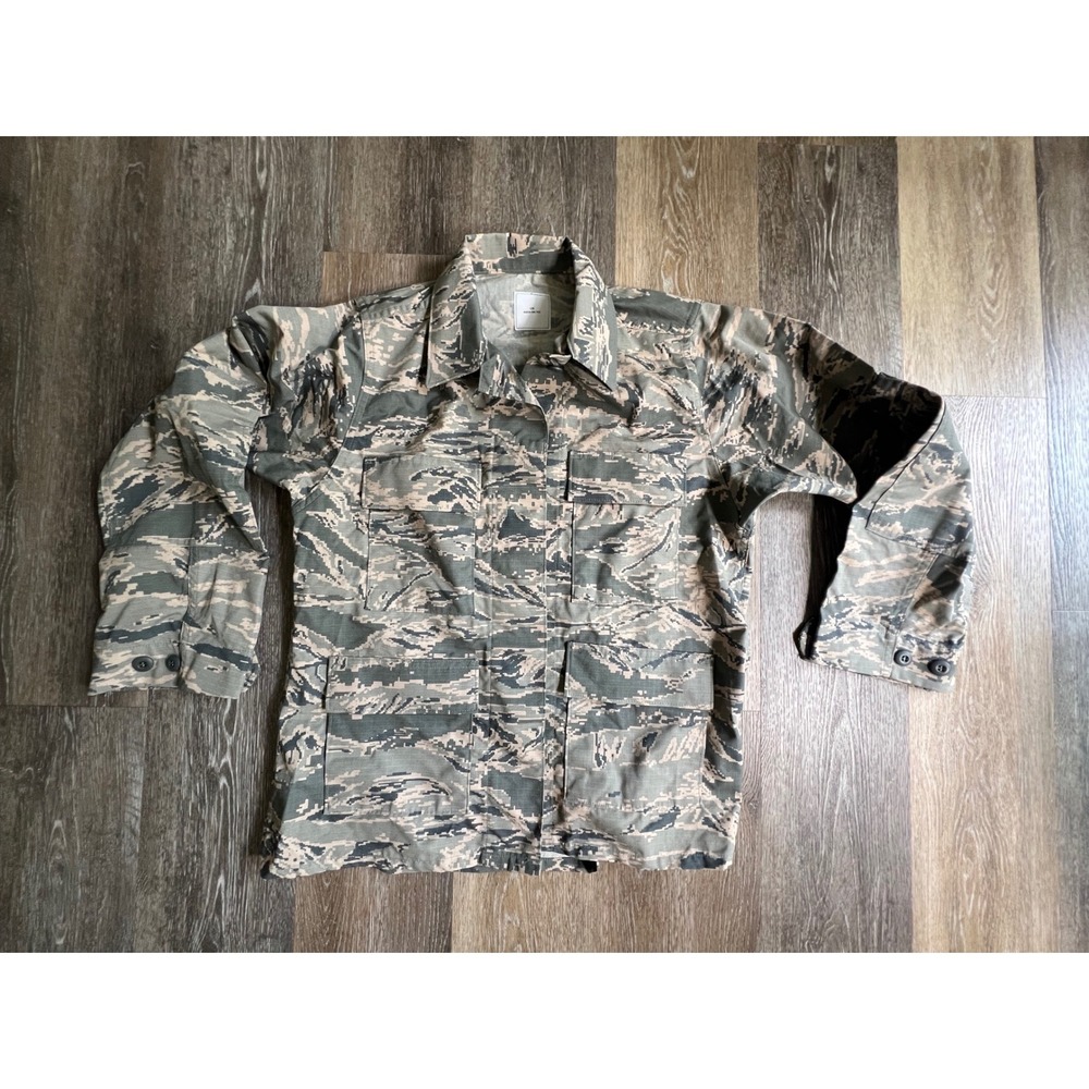 Military Field Jacket Mens 32S Green ABU Digital Tiger‎ Stripe Utility Coat